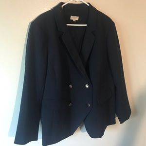 Loft plus navy double breasted blazer